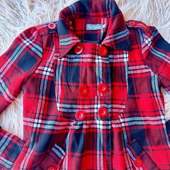 Plaid Peacoat  - Picture 3 of 5